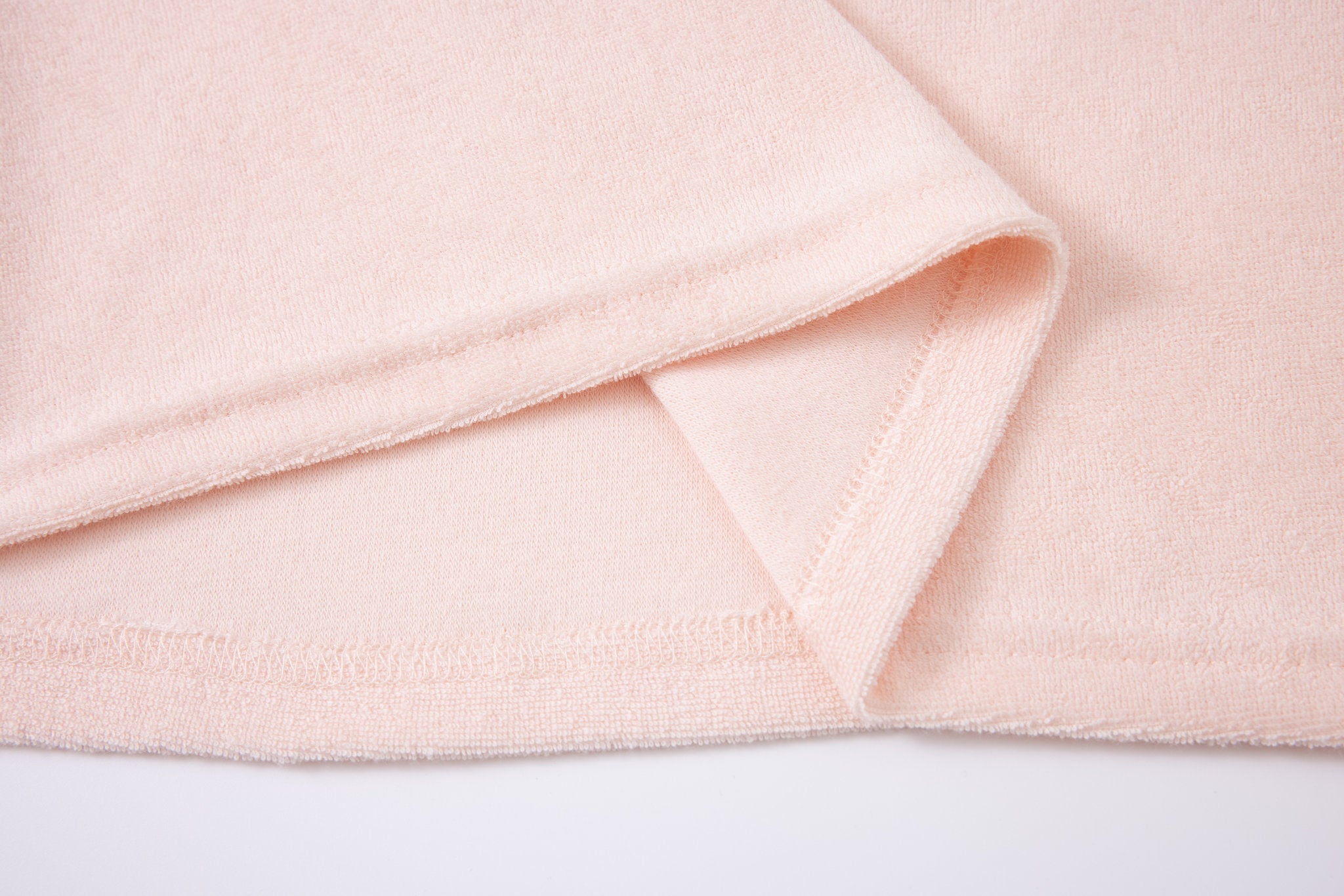 premium swimming shorts-Biege × Towel Polo-Pink — Combo Look