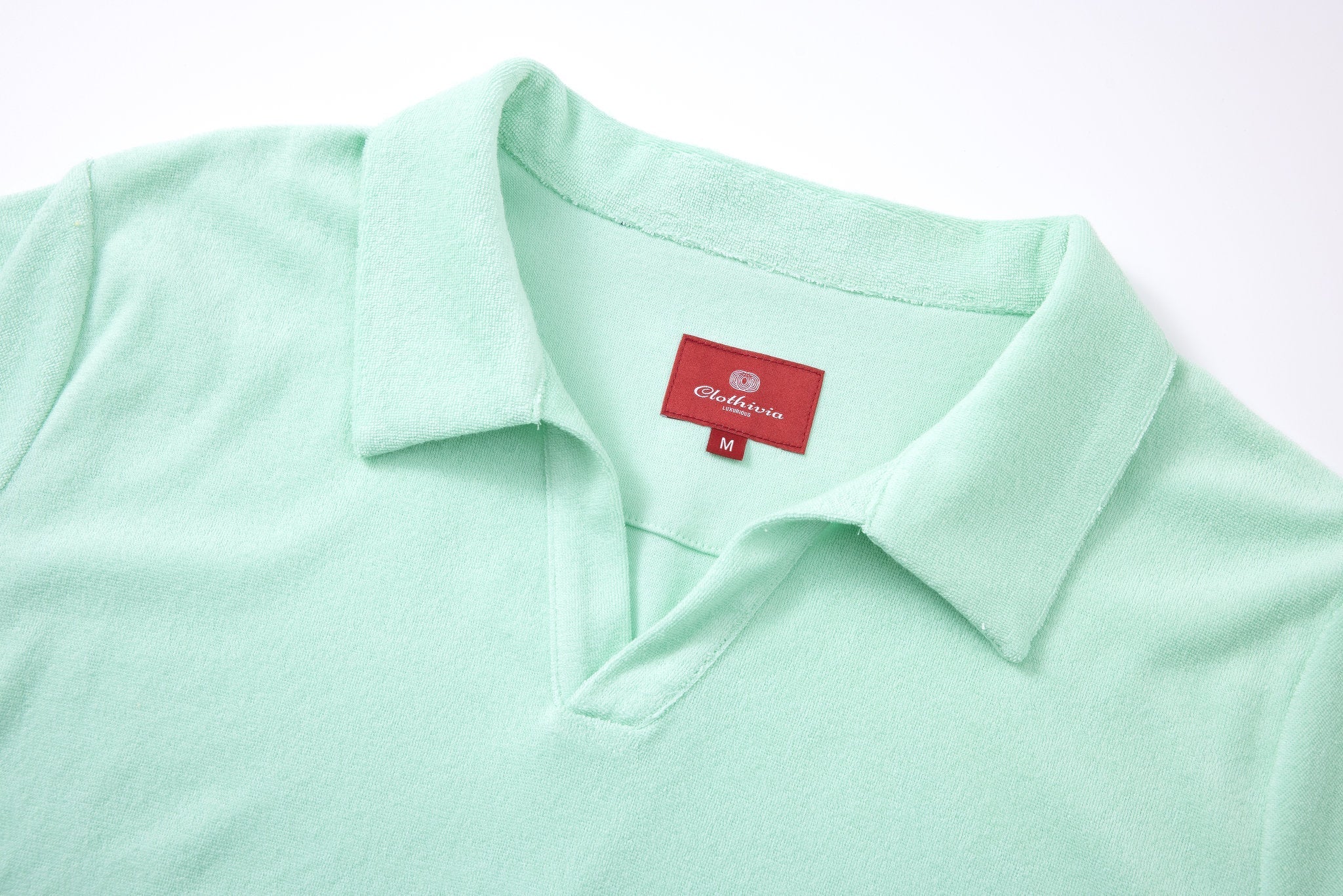 Towel Polo-Mint-Green × Linen Pants-Beige — Combo Look