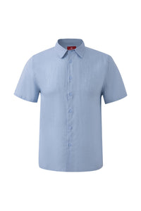 Linen Short Sleeves-Ocean-Blue