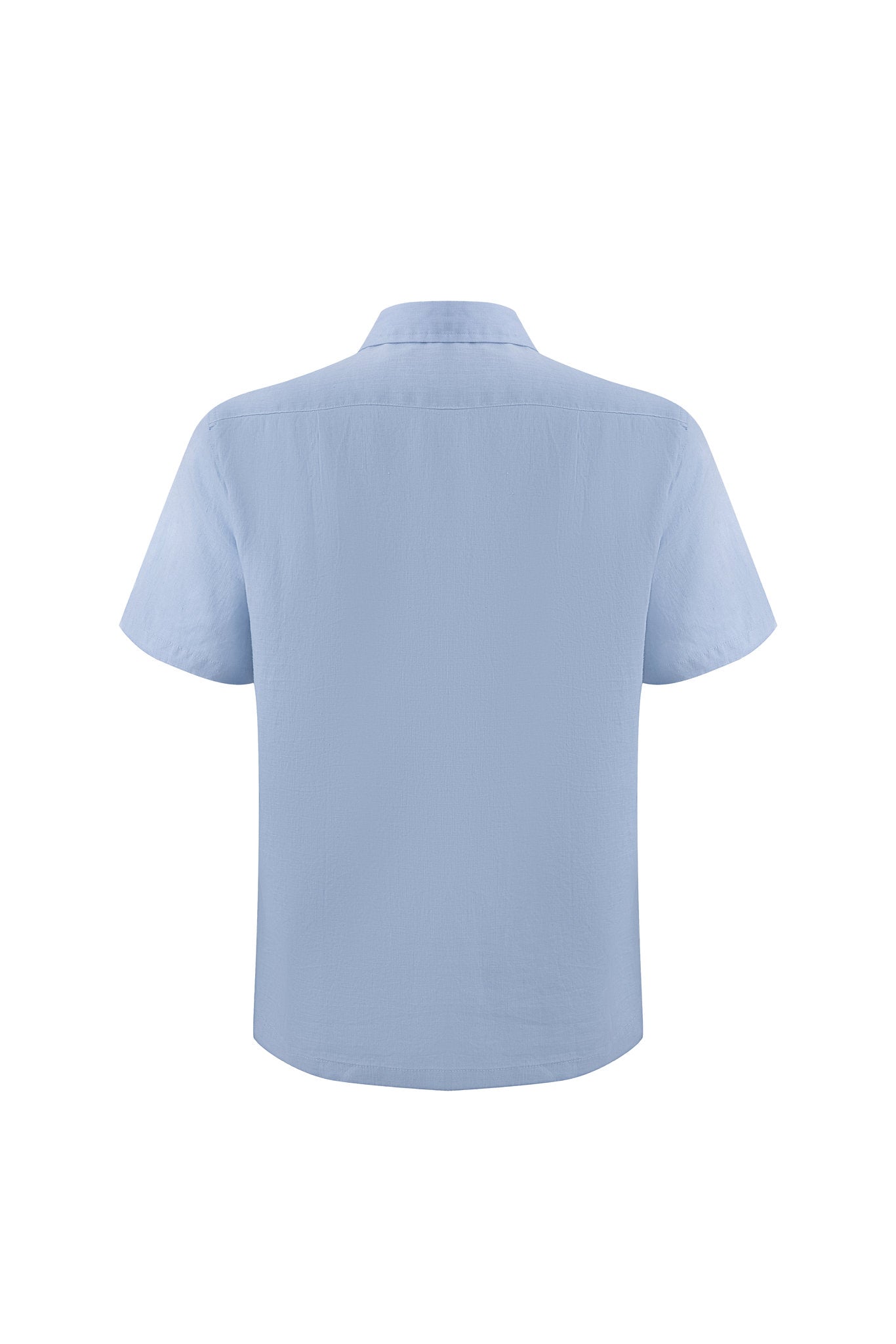 Signature Swim Shorts -Tiffany × Linen Short Sleeves-Ocean-Blue — Combo Look