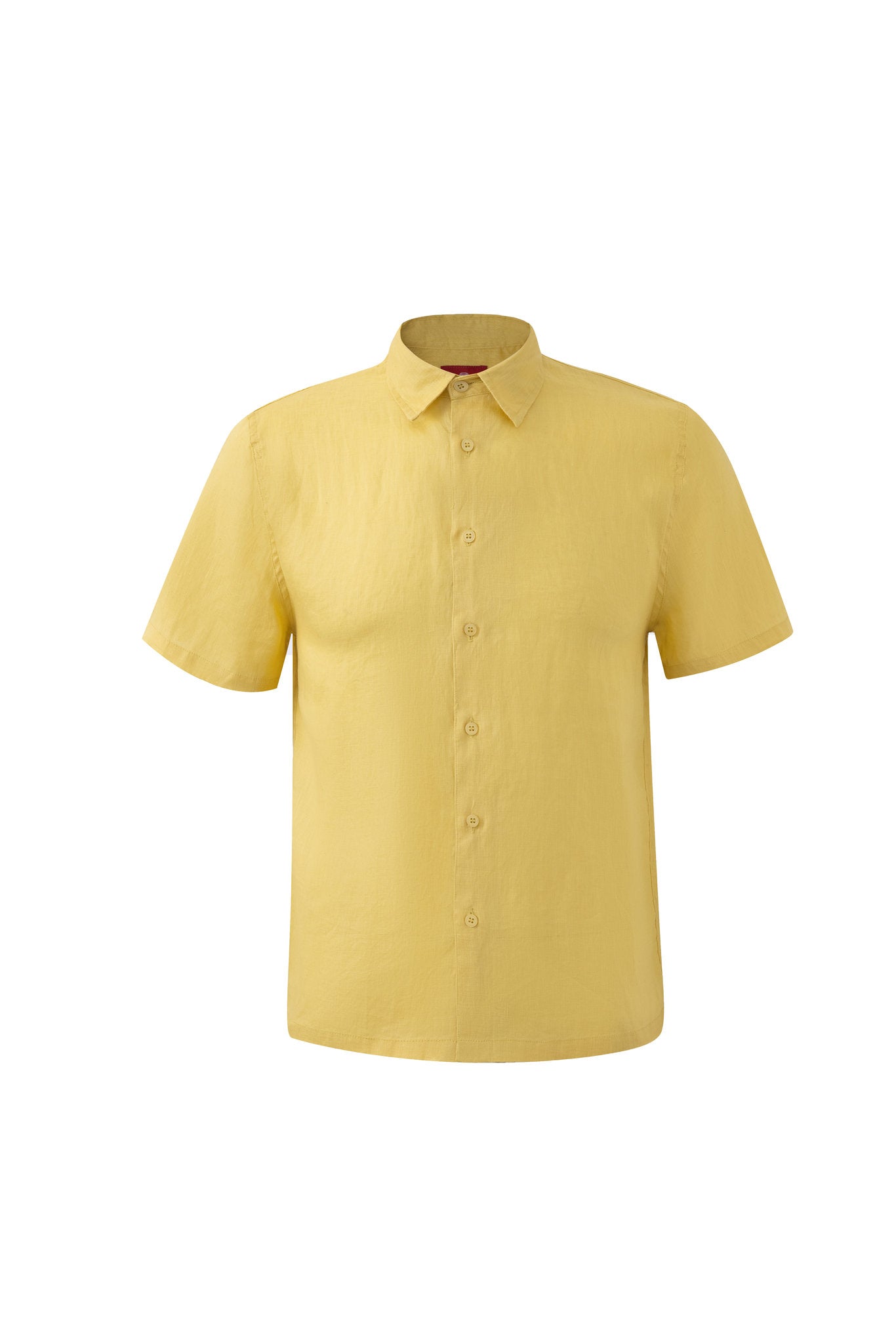 Linen Short Sleeves-Lemon-Yellow × Linen Pants-Ivory — Combo Look