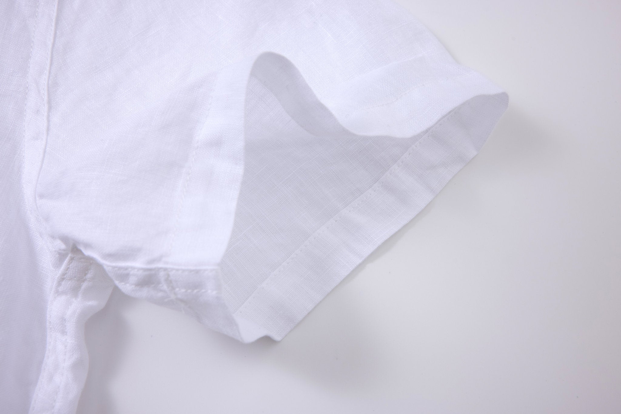 Linen Short-Brown × Linen Short Sleeves-White — Combo Look