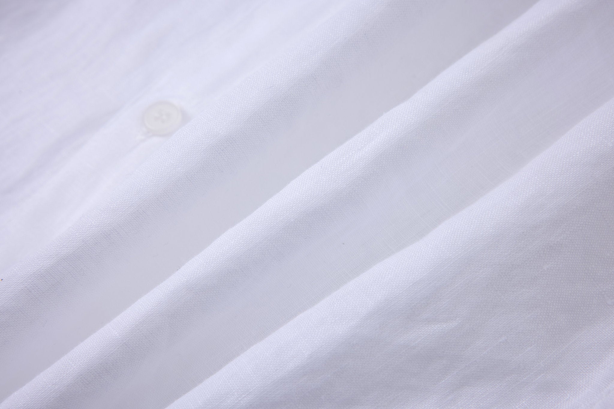 Linen Short-Ocean-Blue × Linen Short Sleeves-White — Combo Look