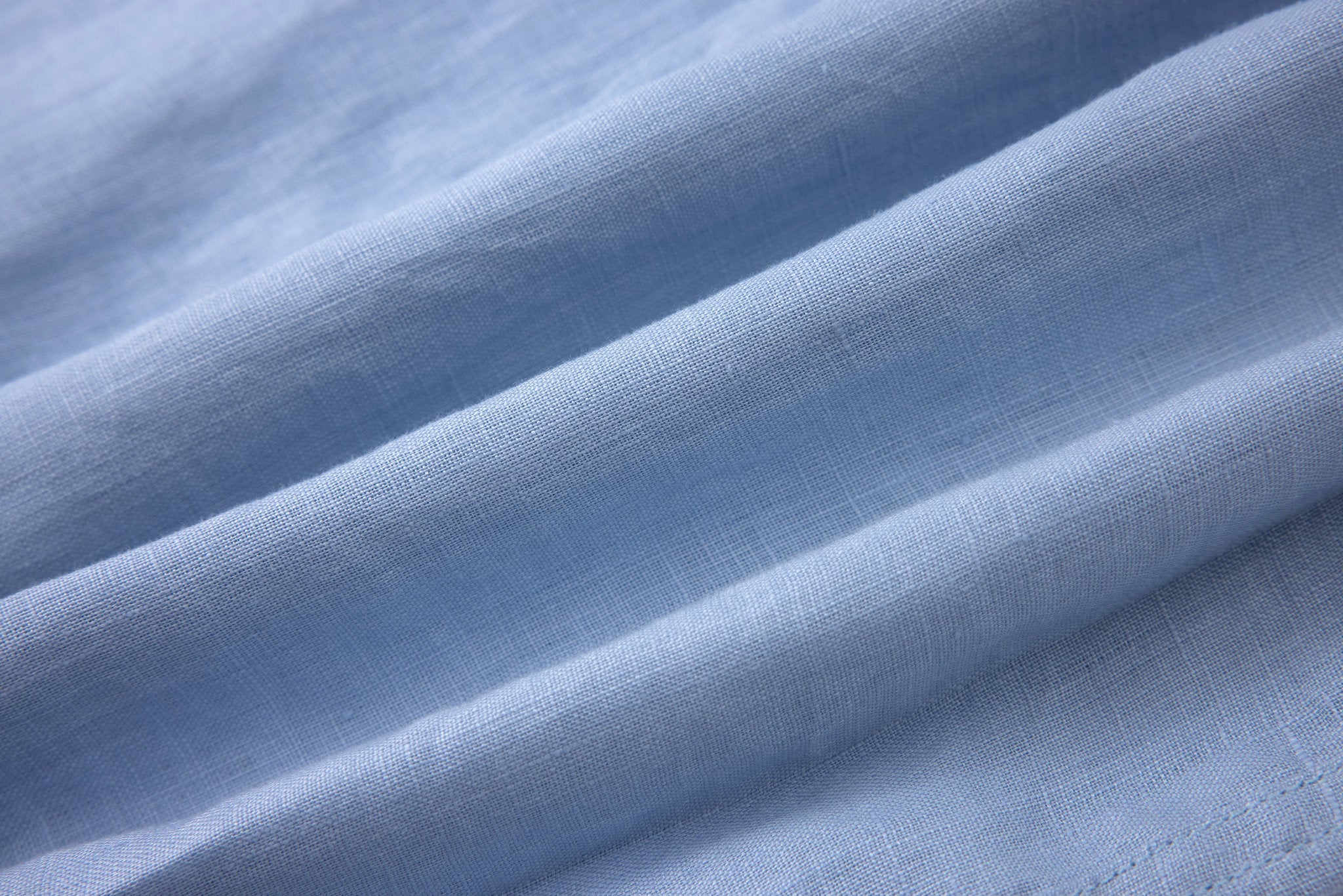 Swimming shorts-Stripe-Orange × Linen Short Sleeves-Ocean-Blue — Combo Look