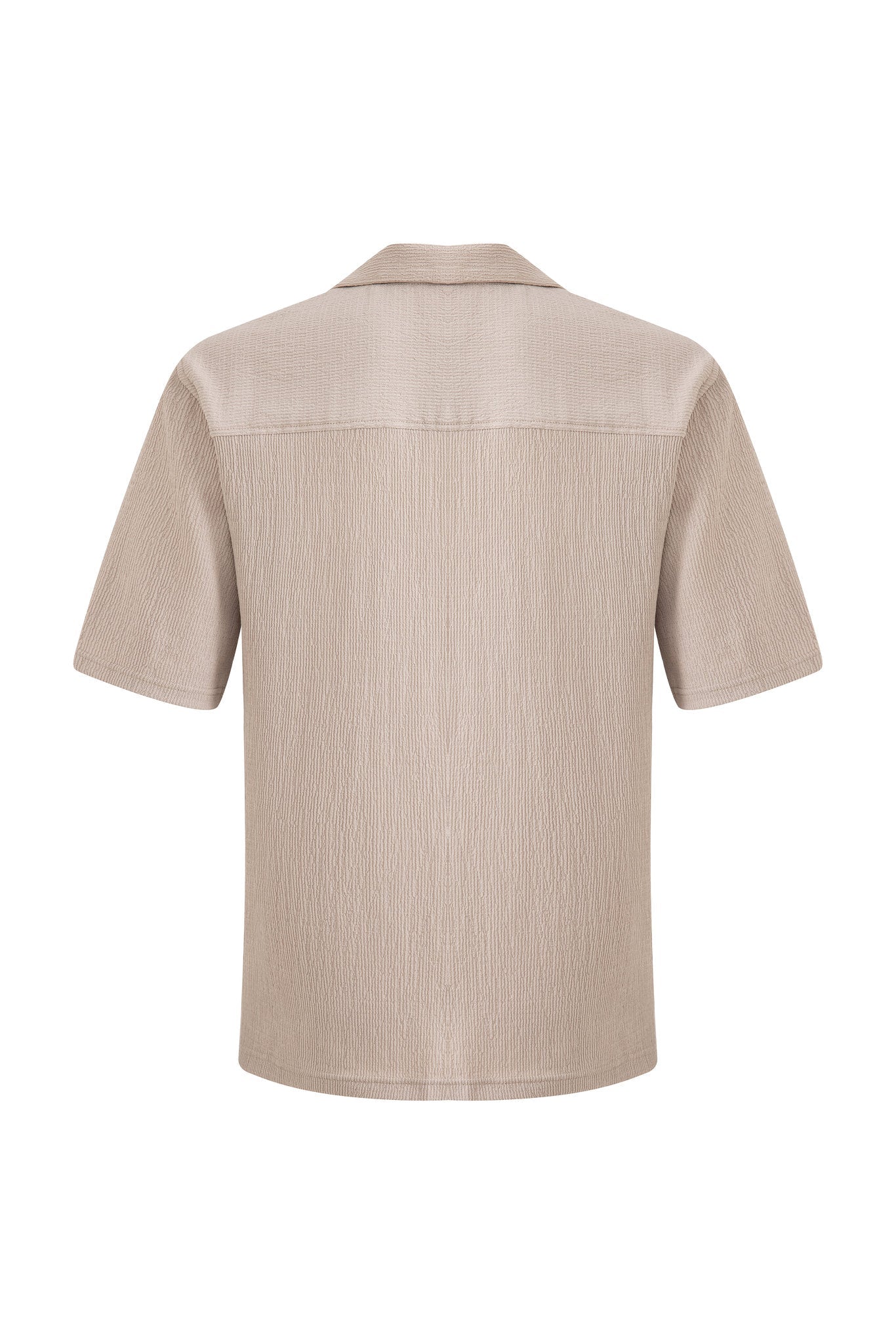 Textured T-shirt-Biege
