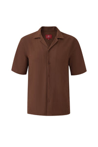 Textured T-shirt-Brown
