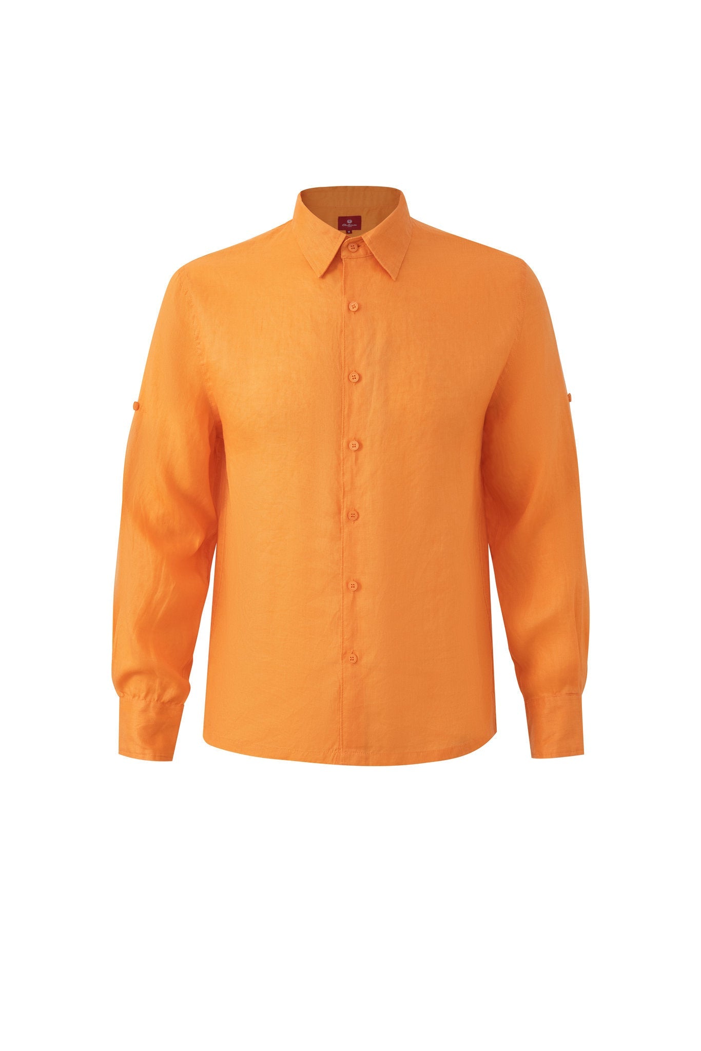 Linen Long Sleeves-Orange × Linen Pants-Ivory — Combo Look