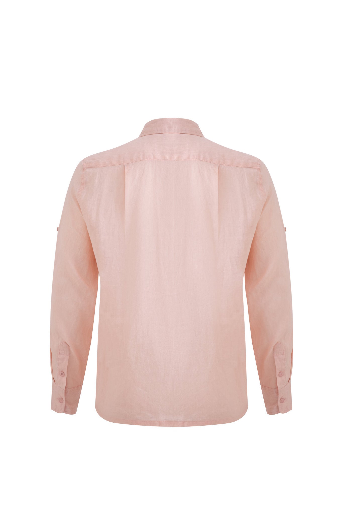 Nautical Swim Shorts -Gray × Linen Long Sleeves-Pink — Combo Look