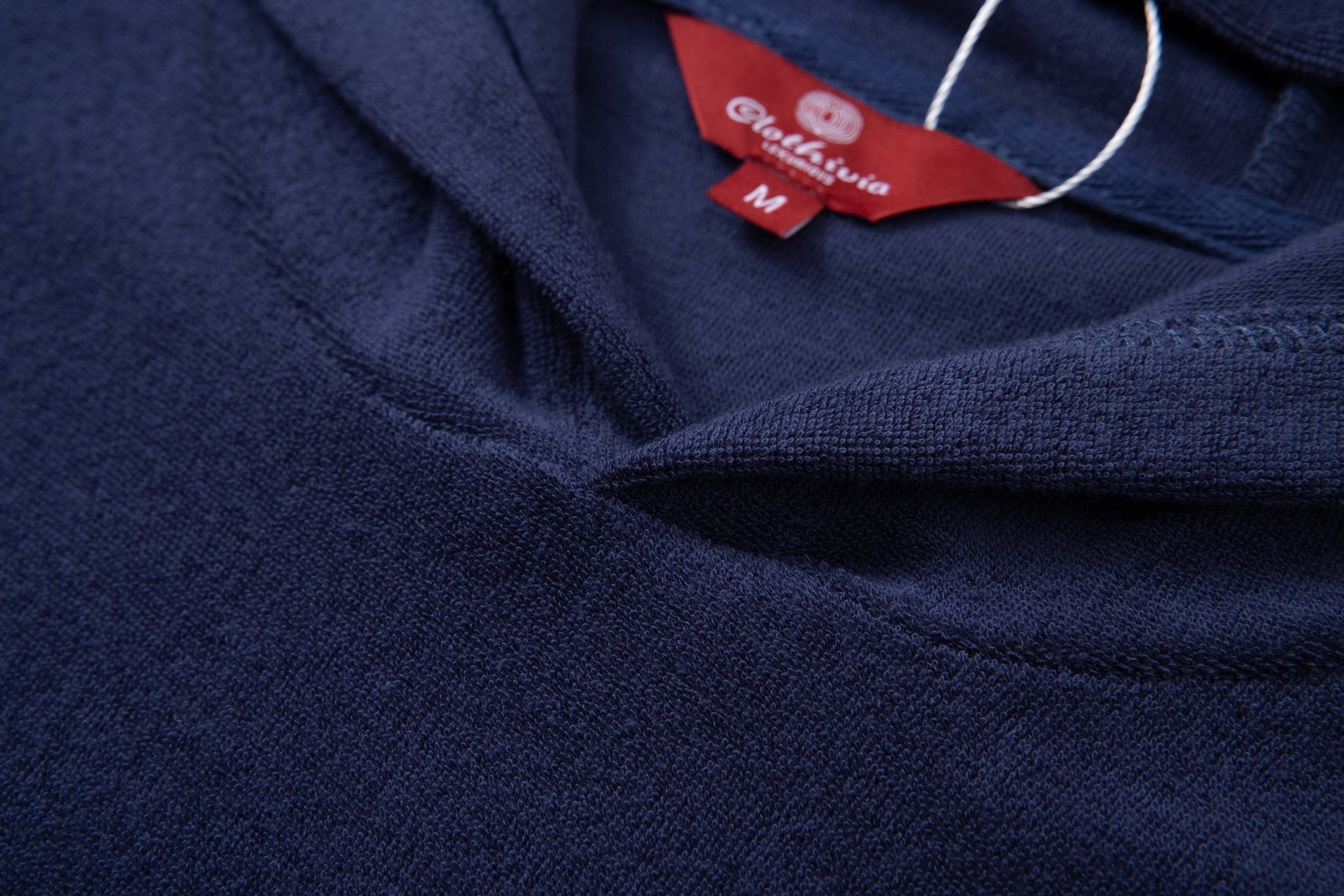Towel Hoodie-Navy × Linen Pants-Beige — Combo Look