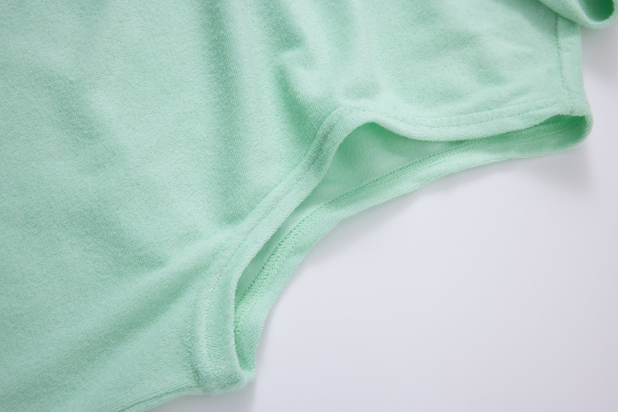 Towel Hoodie-Mint-Green × Linen Pants-Ivory — Combo Look