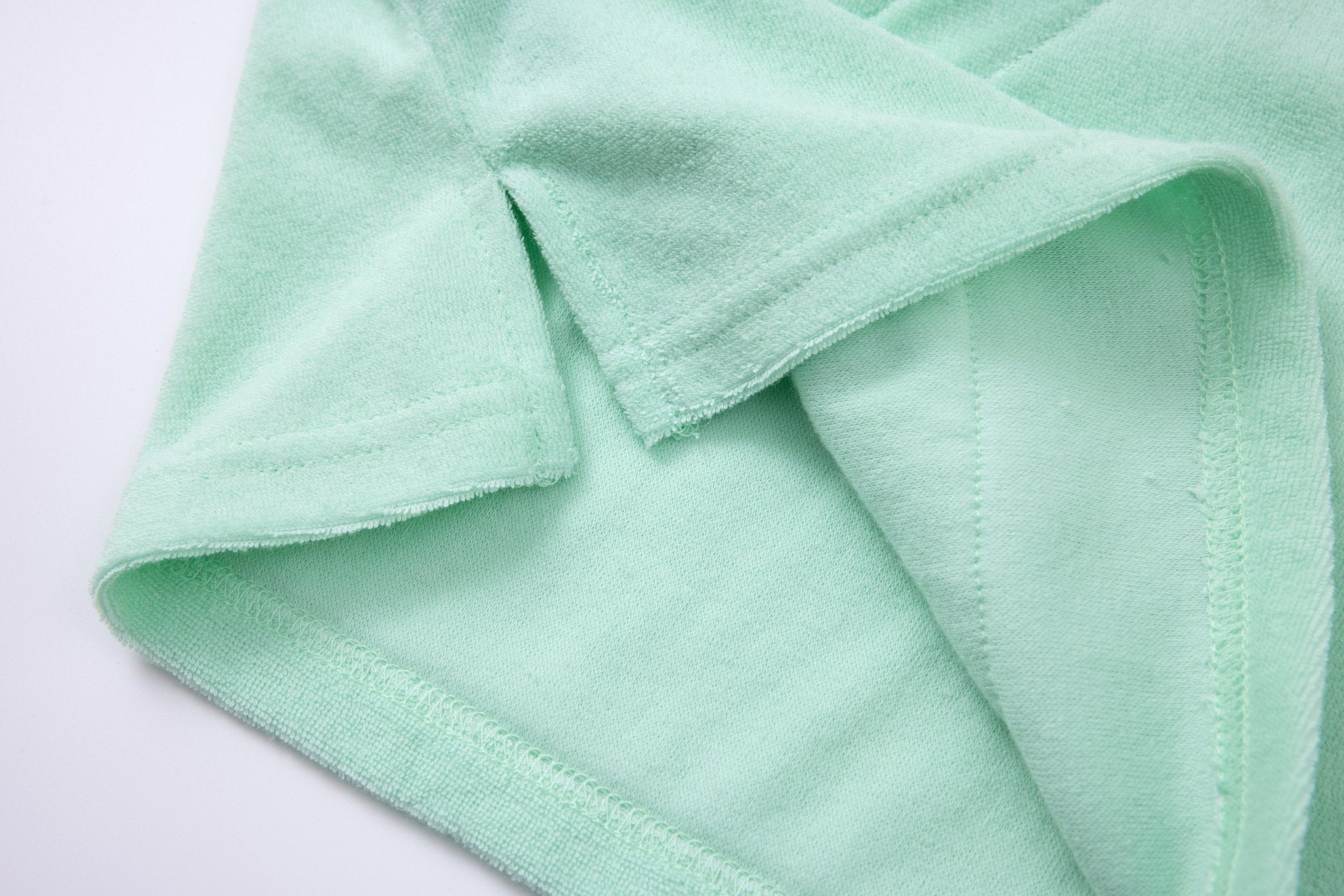 Towel Hoodie-Mint-Green × Linen Pants-Ivory — Combo Look