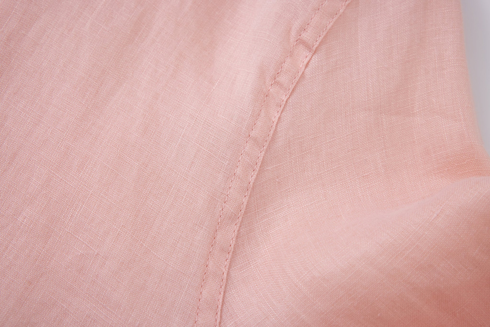 premium swimming shorts-Coral × Linen Long Sleeves-Pink — Combo Look