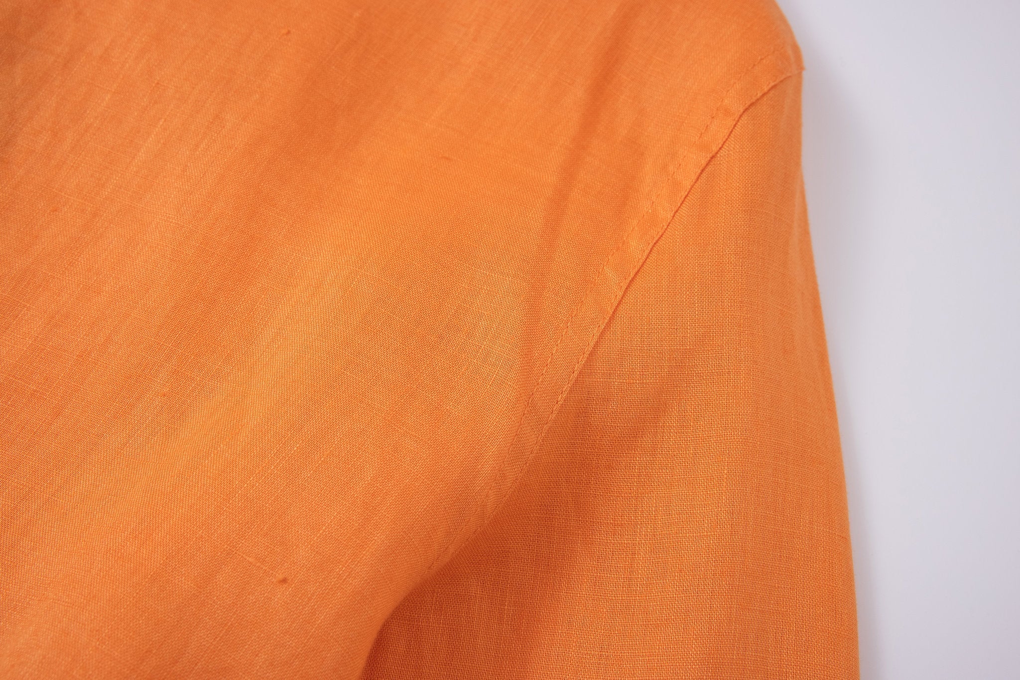 Linen Long Sleeves-Orange × Linen Pants-Ivory — Combo Look