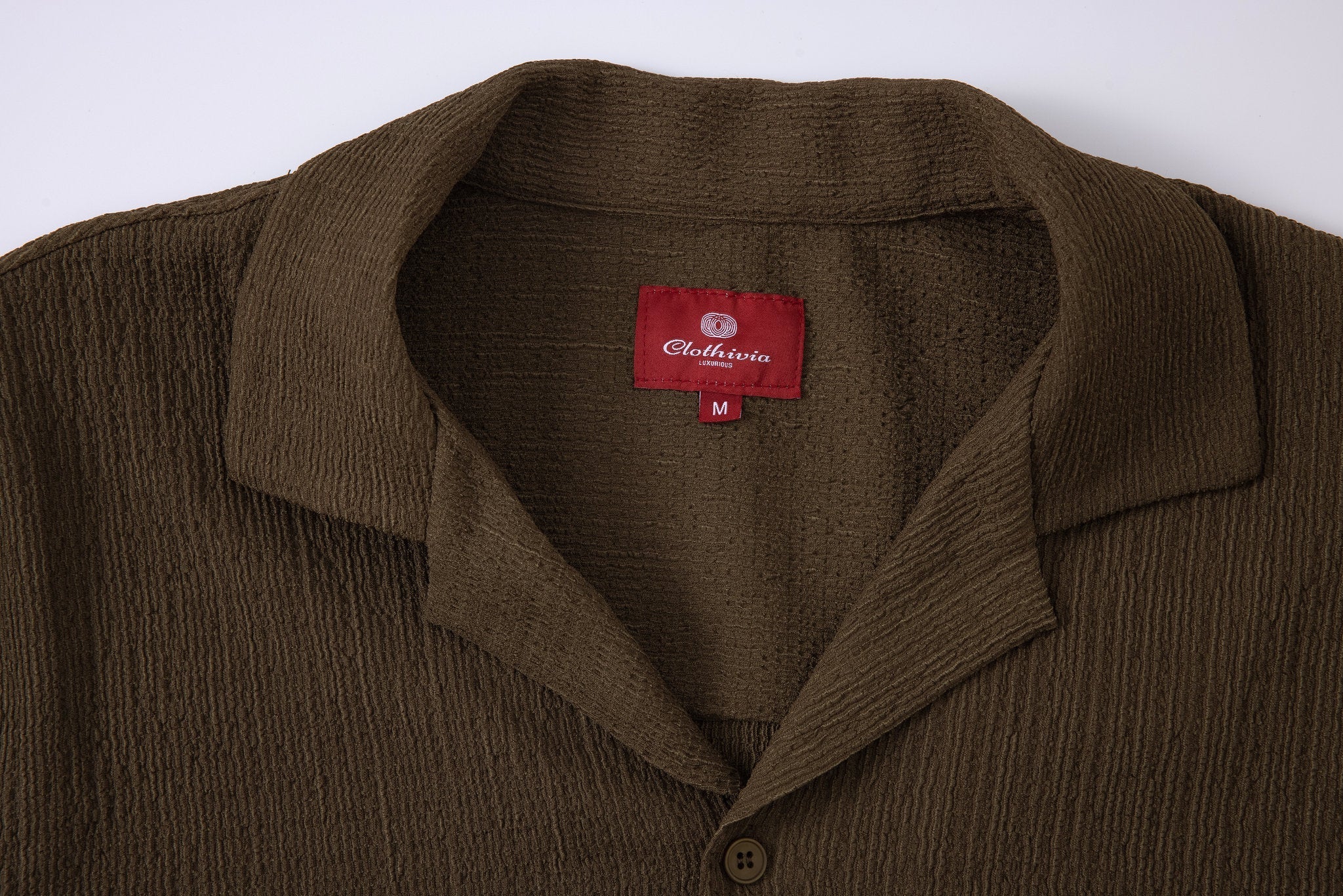 Textured T-shirt-Olive × Chino Short-Beige — Combo Look