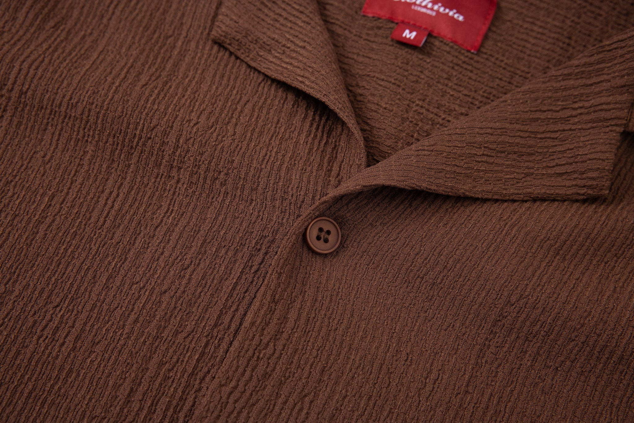 Textured T-shirt-Brown