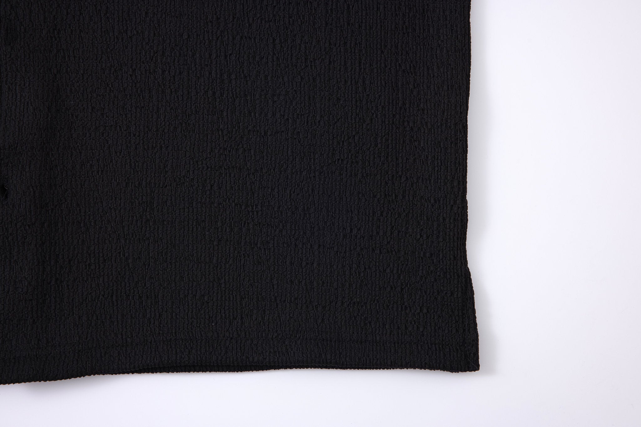 Textured T-shirt-Black × Chino Short-Light-Grey — Combo Look