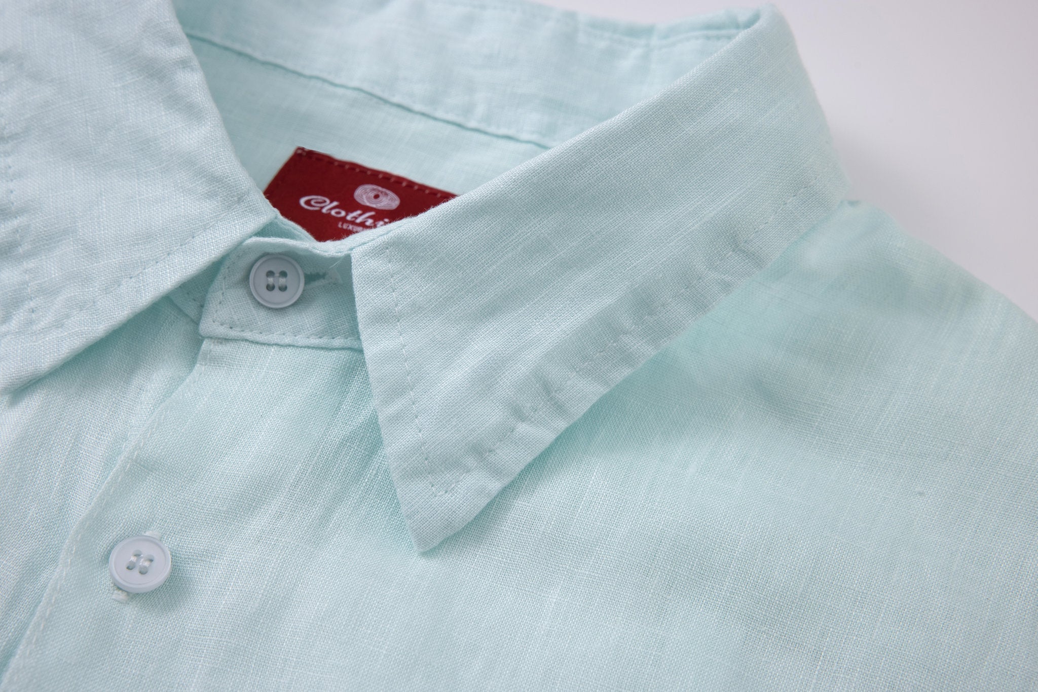 premium swimming shorts-Baby-Pink × Linen Long Sleeves-Baby-Blue — Combo Look