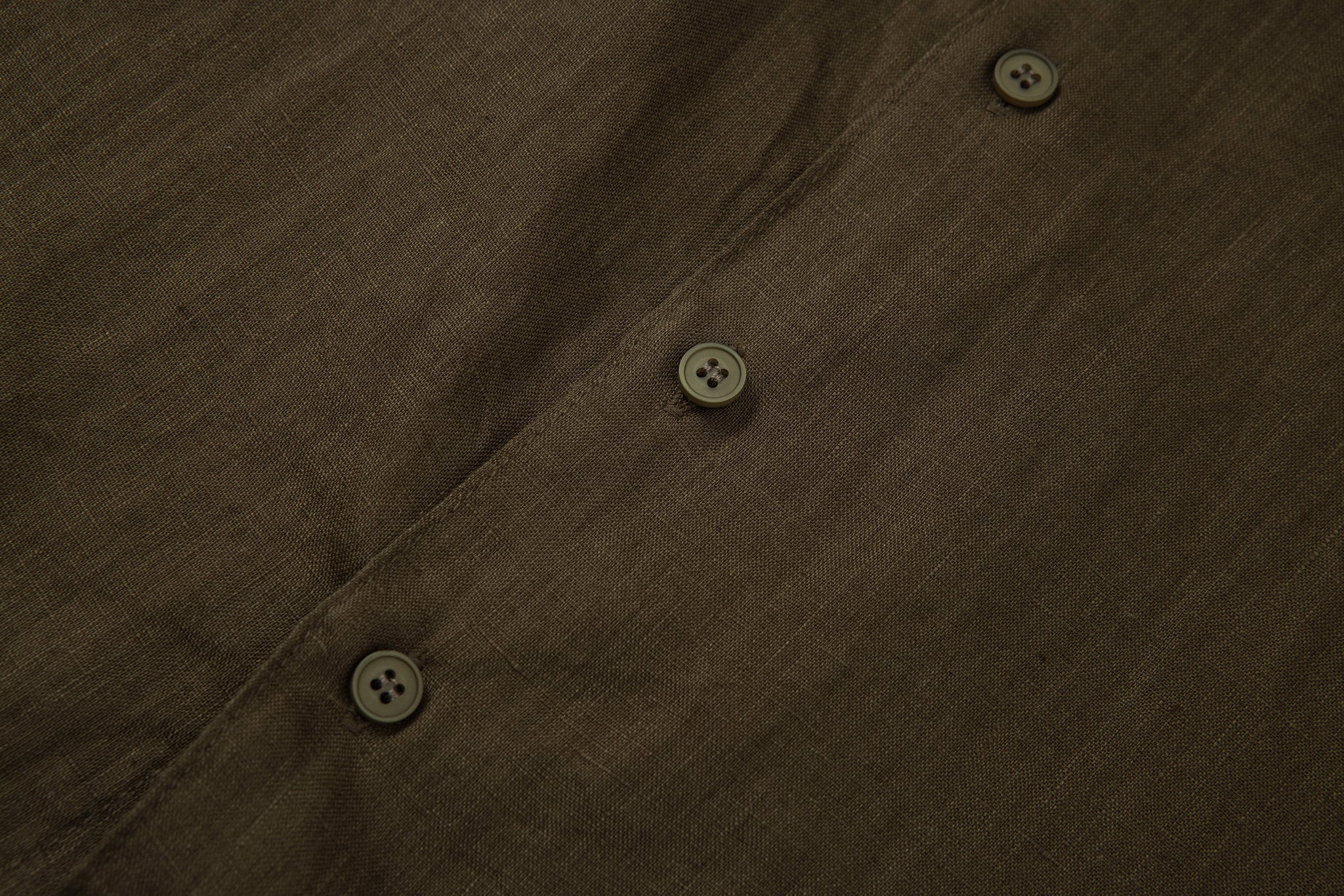 Linen Long Sleeves-Olive