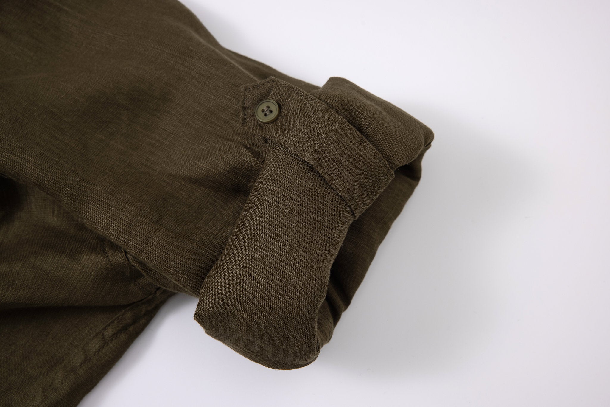 Linen Long Sleeves-Olive × Linen Pants-Beige — Combo Look