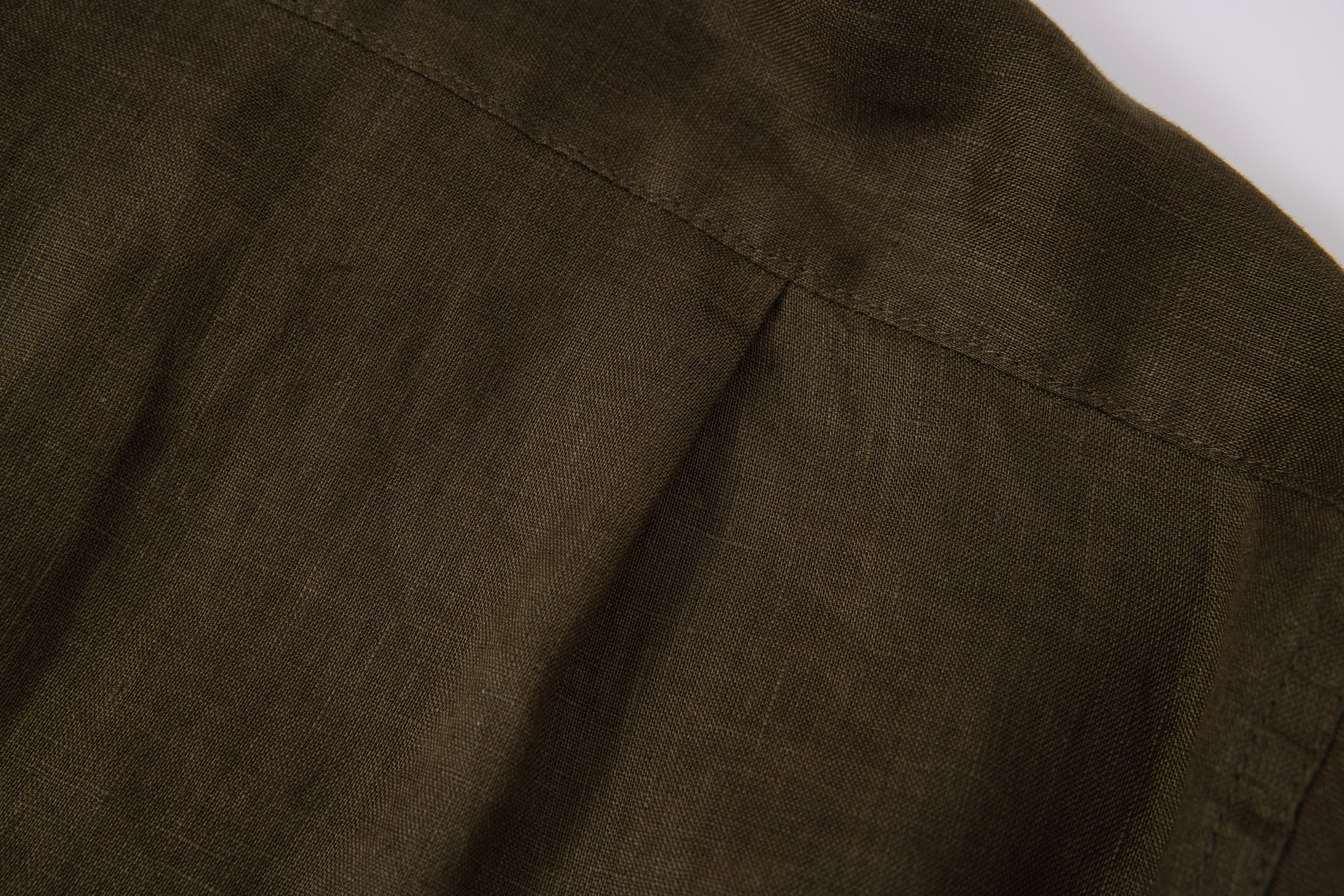 Linen Long Sleeves-Olive × Linen Pants-Beige — Combo Look