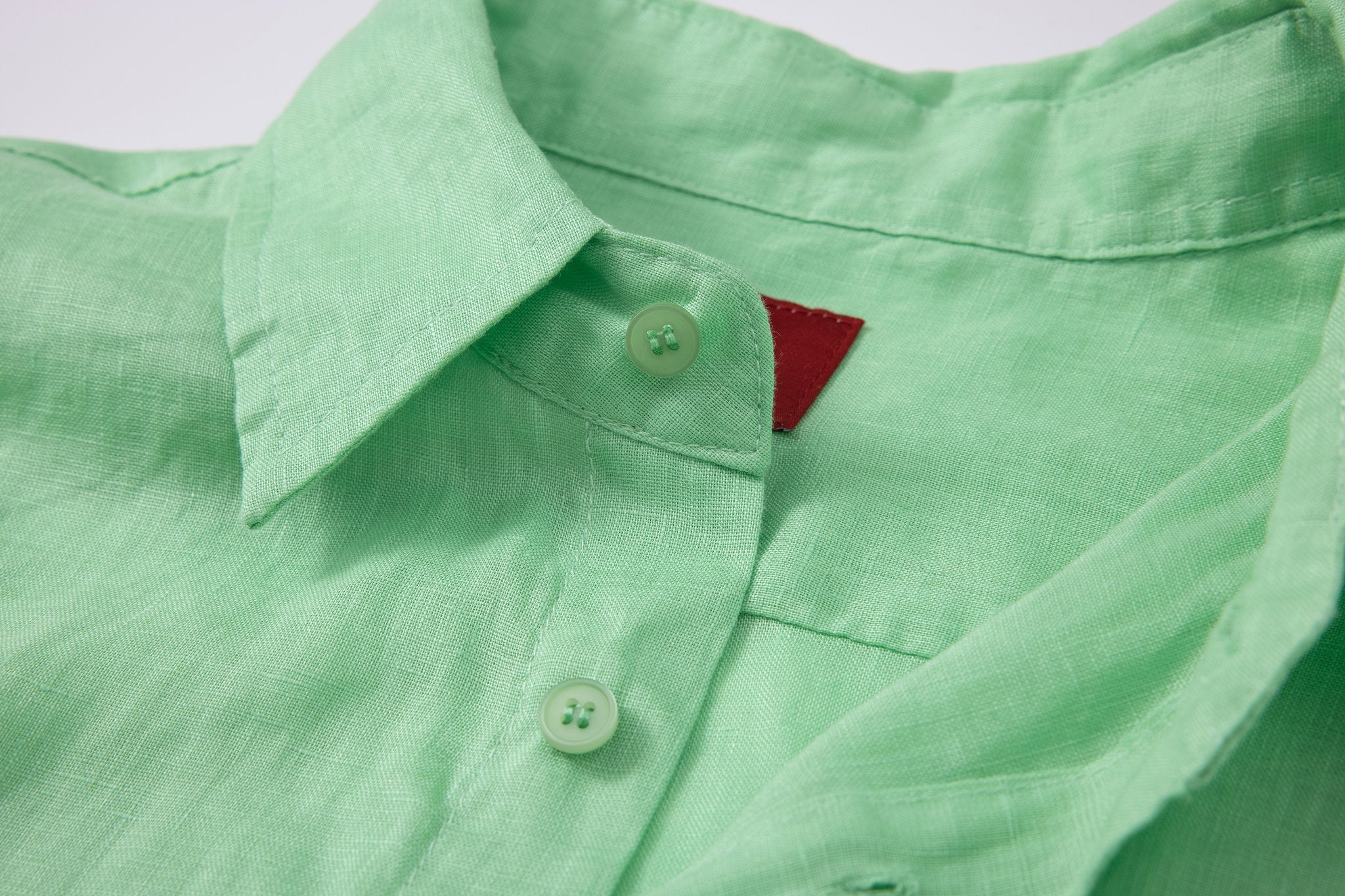 Linen Long Sleeves-Pastel-Mint × Linen Pants-Beige — Combo Look