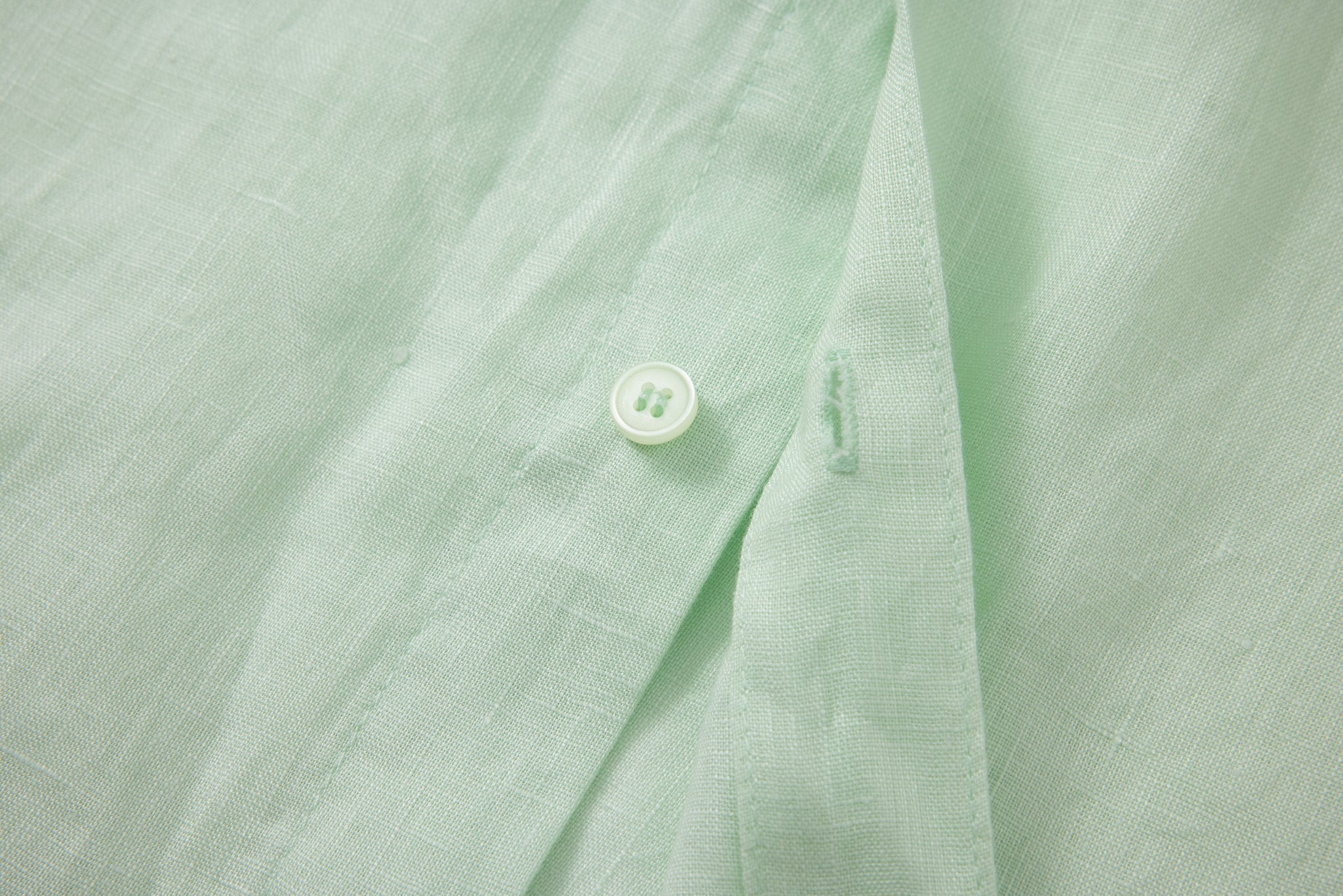 Linen Long Sleeves-Mint-Green × Linen Pants-Ivory — Combo Look