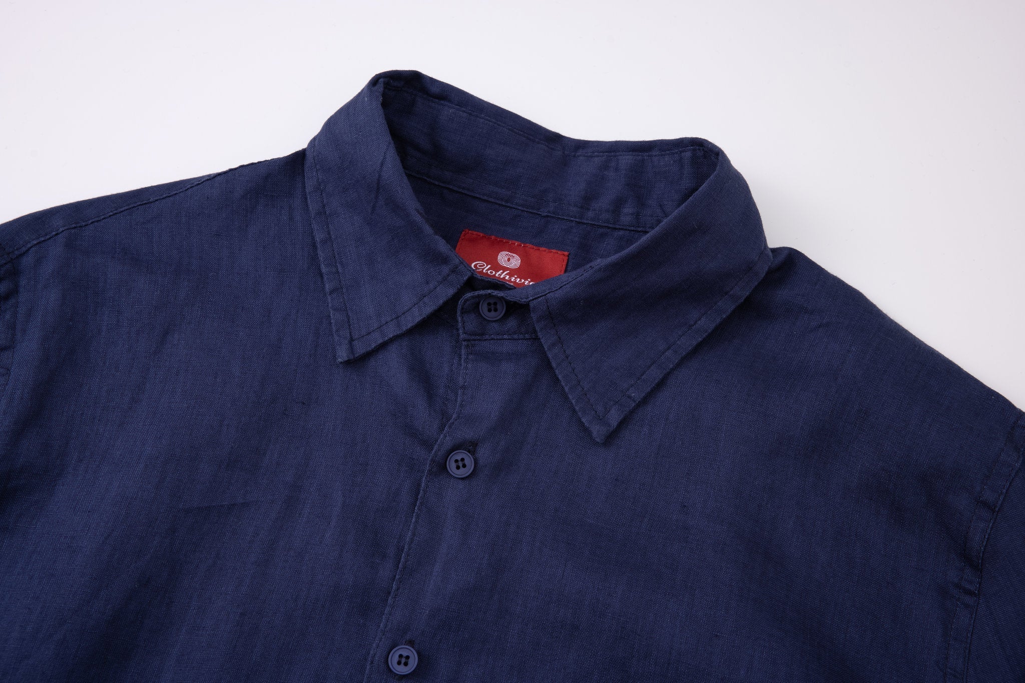 Linen Long Sleeves-Navy × Linen Pants-Ivory — Combo Look