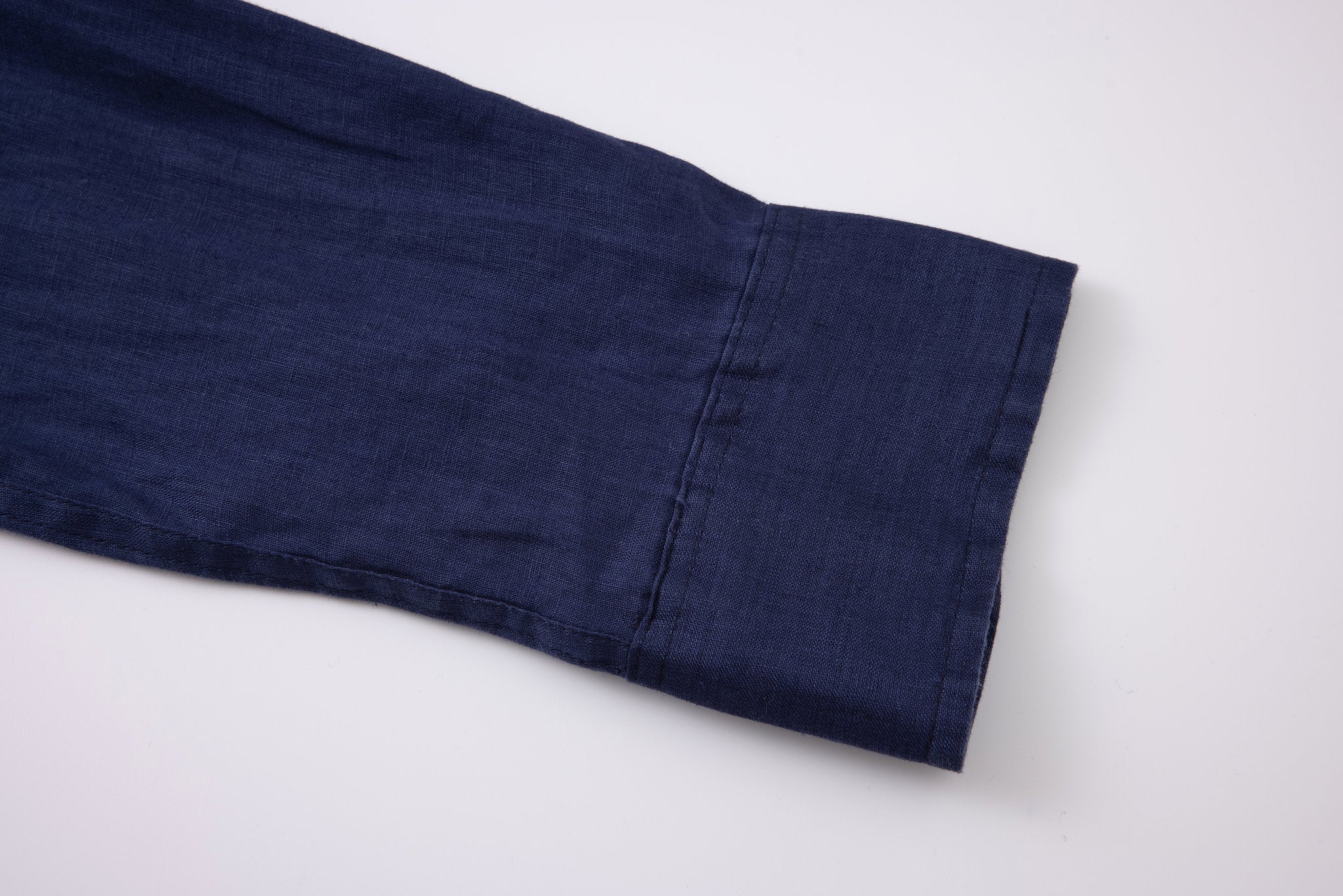 Linen Long Sleeves-Navy × Linen Pants-Ivory — Combo Look