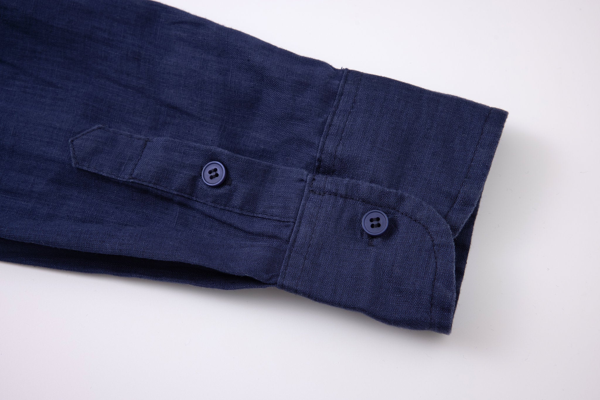 Linen Long Sleeves-Navy × Linen Pants-Ivory — Combo Look