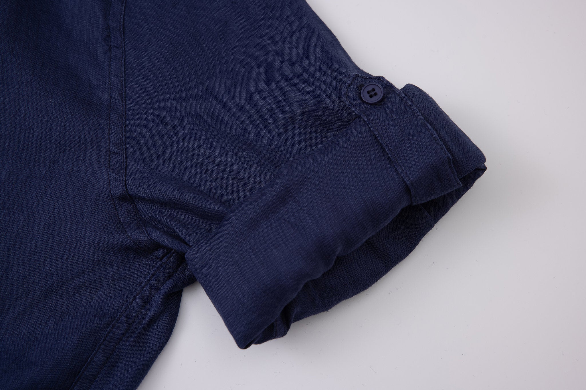 Linen Long Sleeves-Navy × Linen Pants-Ivory — Combo Look