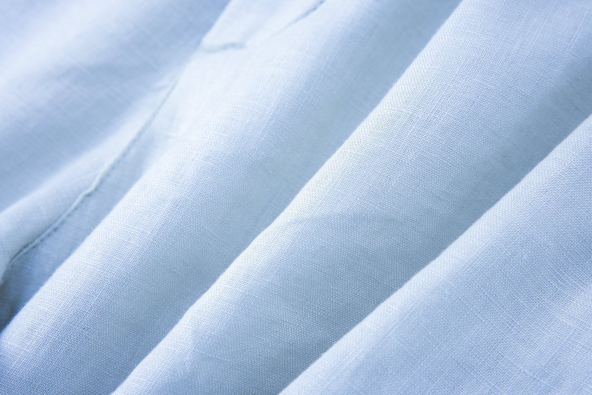 Linen Short-Ocean-Blue × Linen Short Sleeves-White — Combo Look