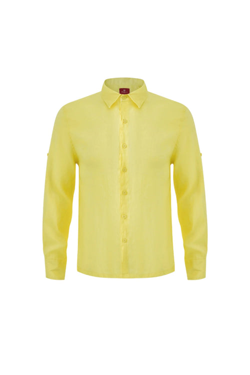 Linen Long Sleeves-Lemon-Yellow