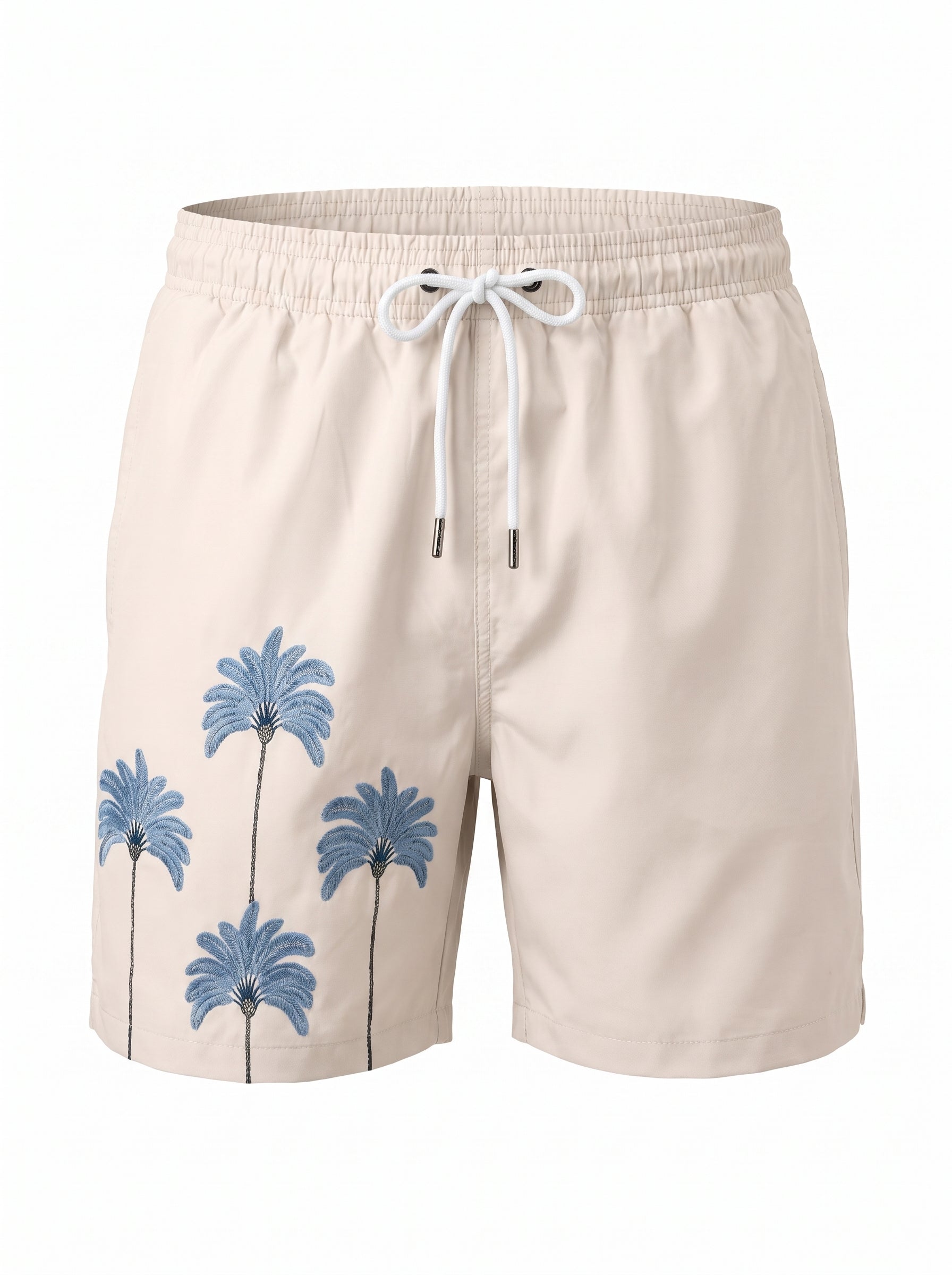 Swimming shorts-Palm Riviera × Towel Hoodie-Beige — Combo Look