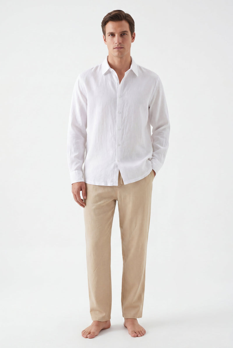 Linen Long Sleeves-White