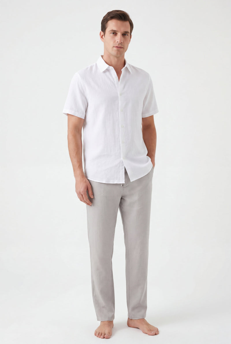Linen Pants-Grey