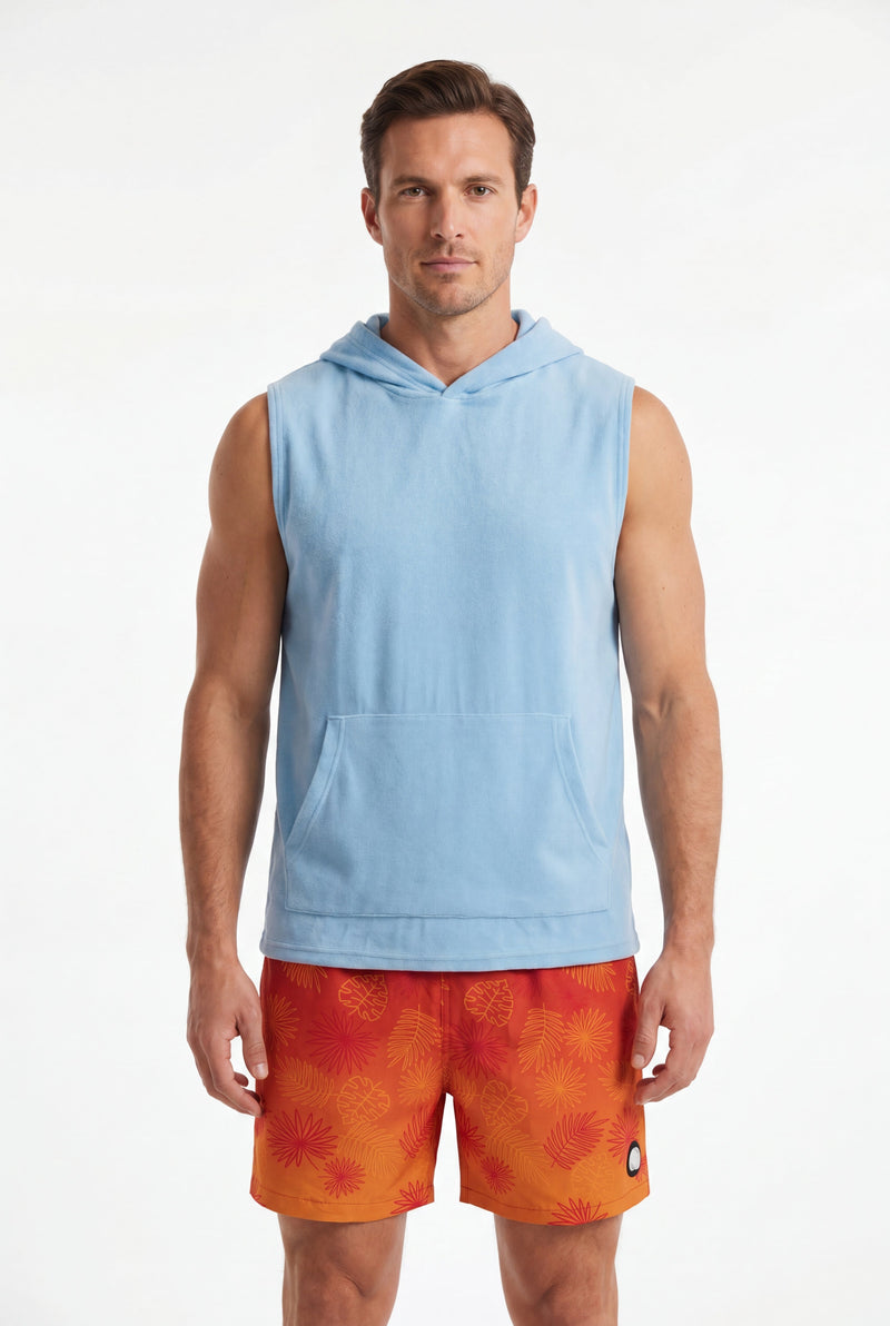Tropical Swim Short -Orange-Red