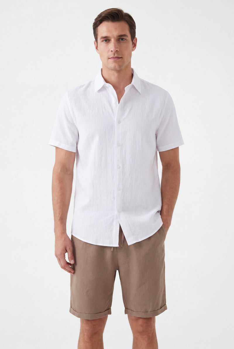 Linen Short-Brown
