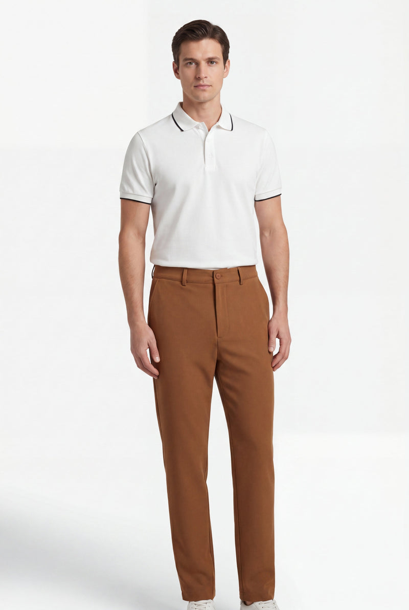Tailored  trousers -Brown