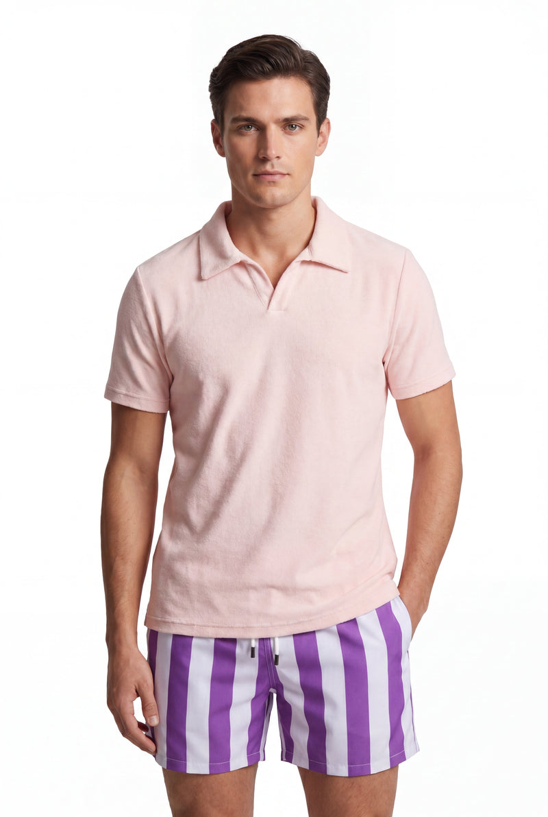 Swimming shorts-Stripe-Purple