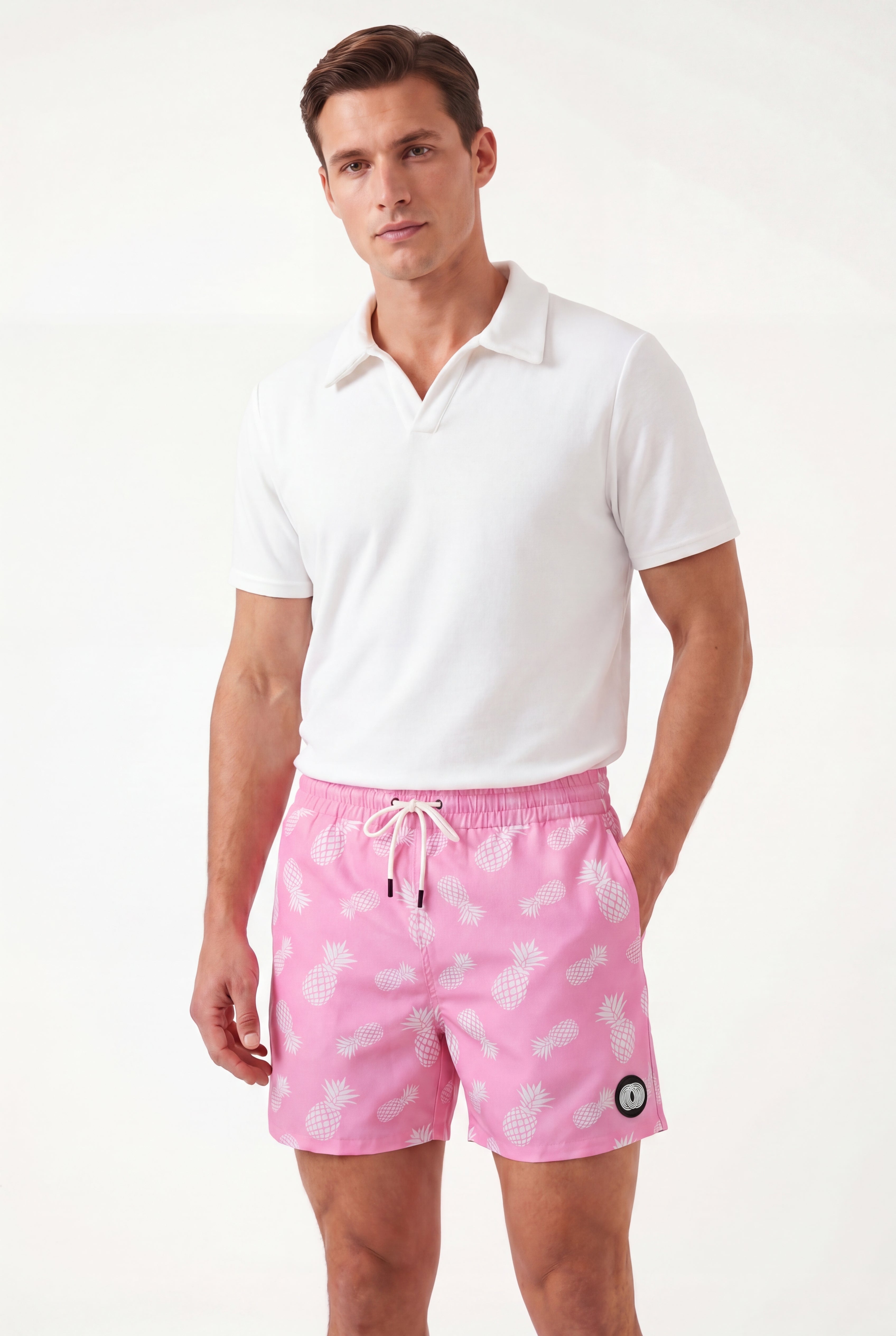 Swimming shorts-Pineapple-Teal-Pink