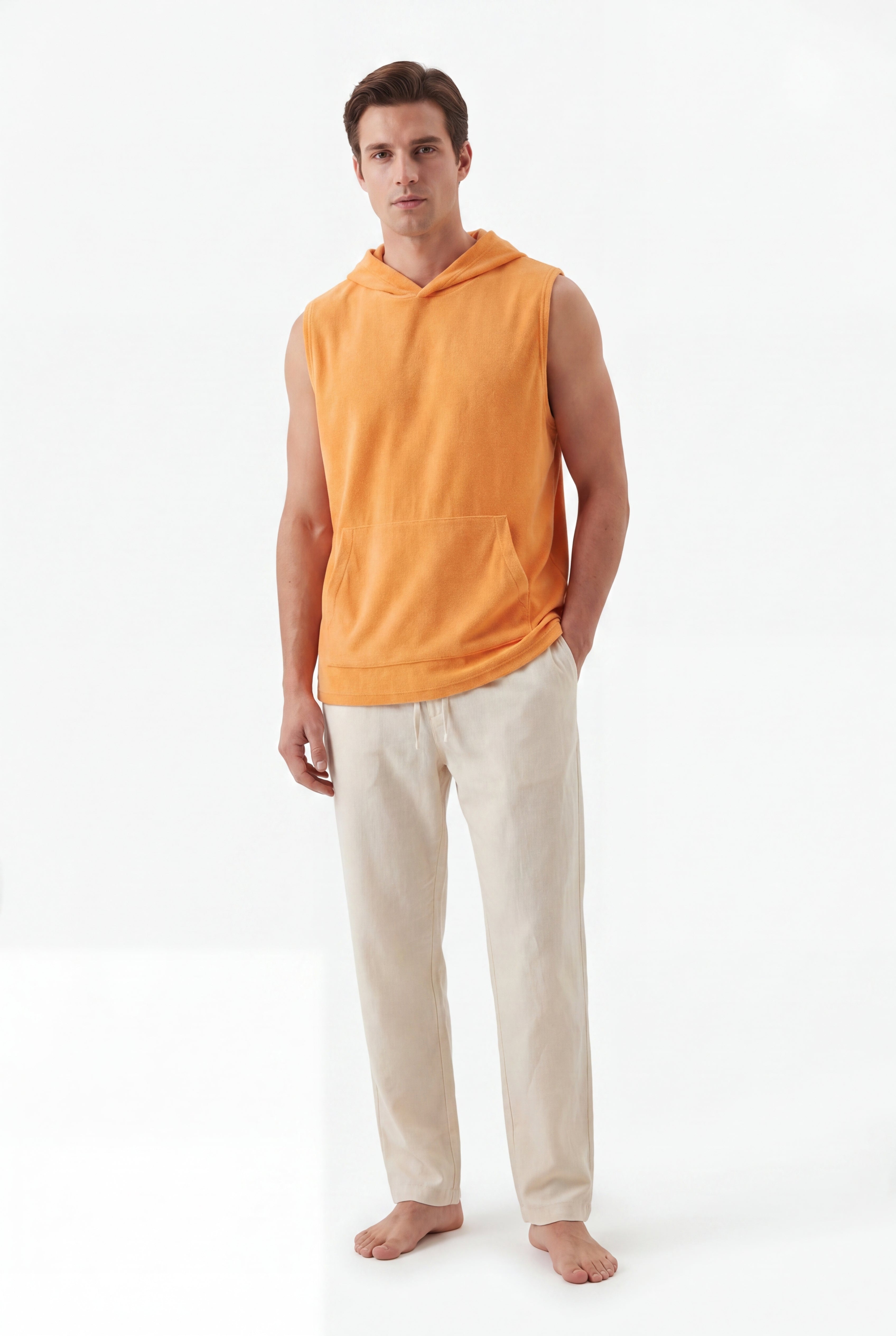 Towel Hoodie-Light-Orange