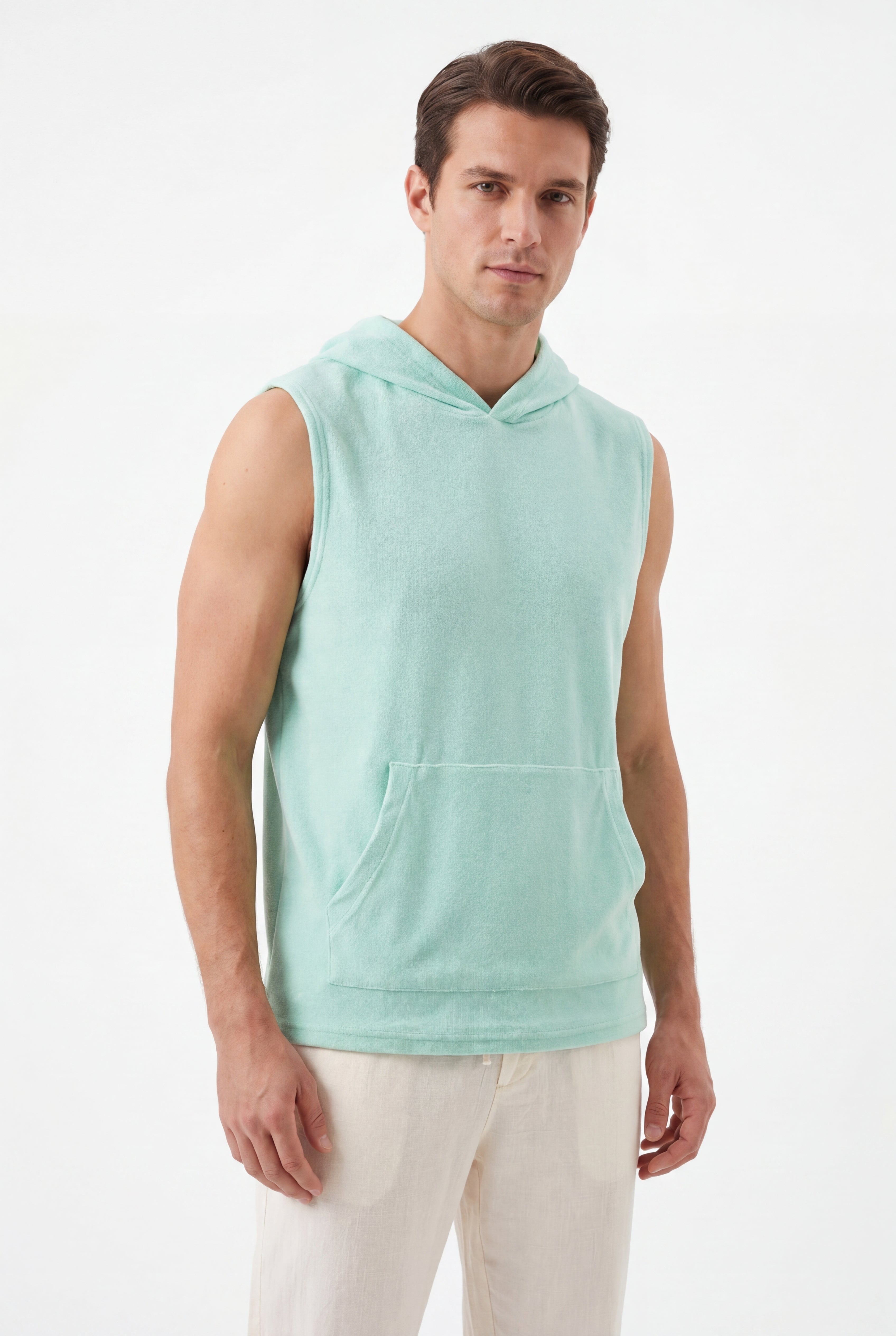 Towel Hoodie-Mint-Green