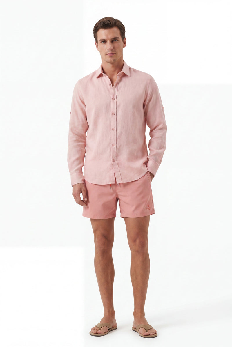 premium swimming shorts-Coral