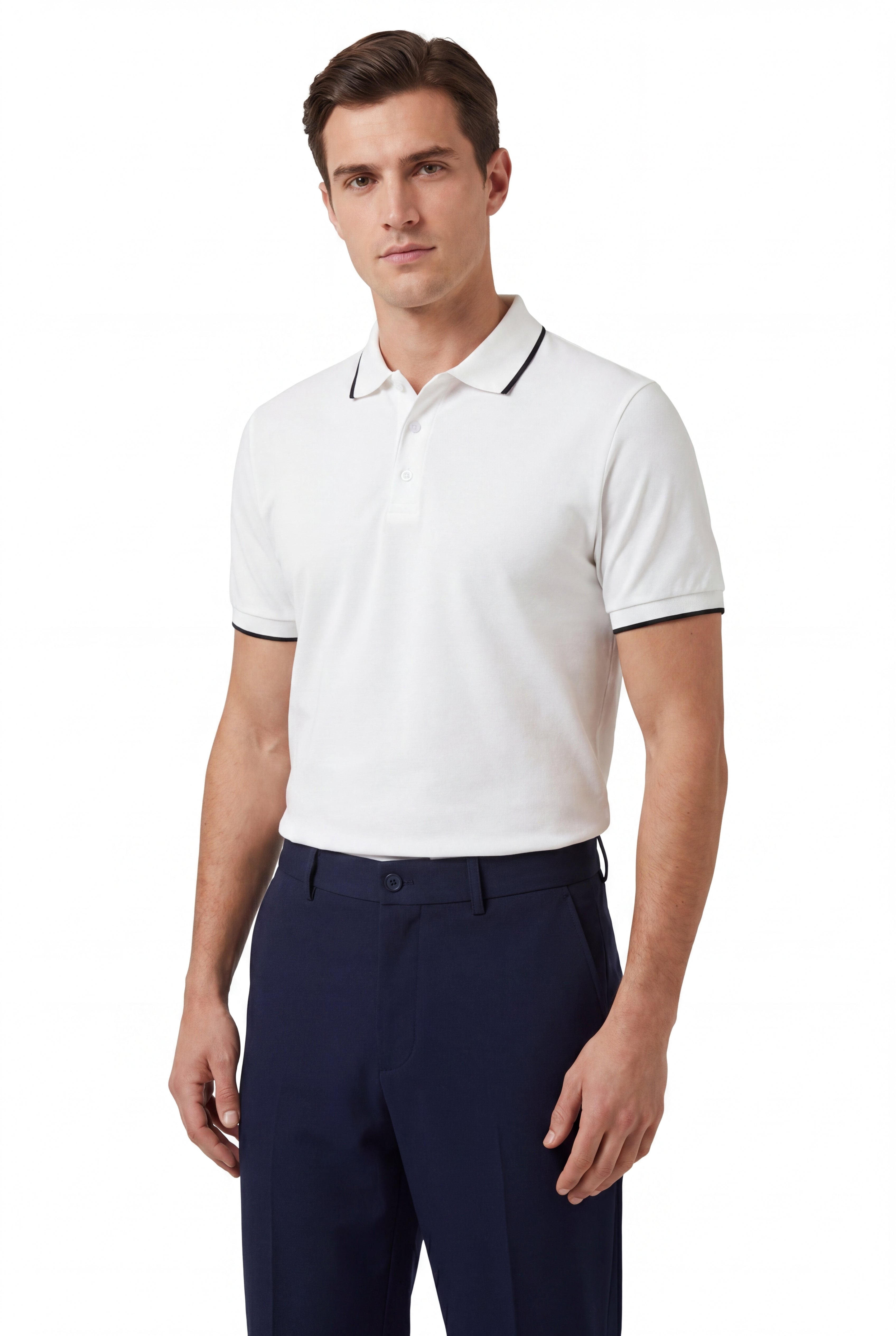 Compact nylon trousers indigo night